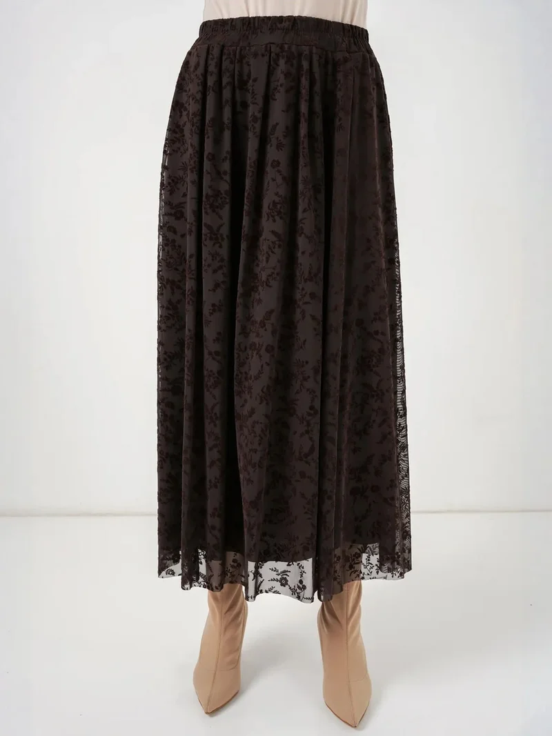 BIG DART BDART High Waist Floral Maxi Skirt