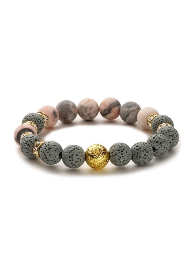 Explosions Natural Stone Bracelet Essential Oil Aromatherapy Bracelet Hot Powder Zebra Bracelet Bracelet Manufacturers 