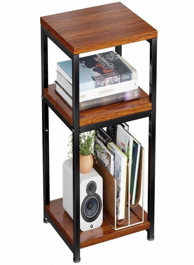Ekisemio 3-Tier Side Table, End Table Nightstand for for Living Room & Small Spaces, Rustic Brown - Image 1
