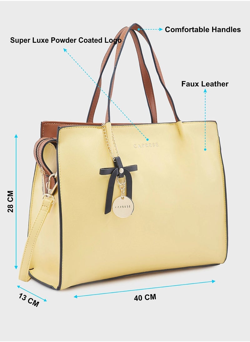 CAPRESE - CAPRESE-TIERA SATCHEL LARGE YELLOW - Image 1