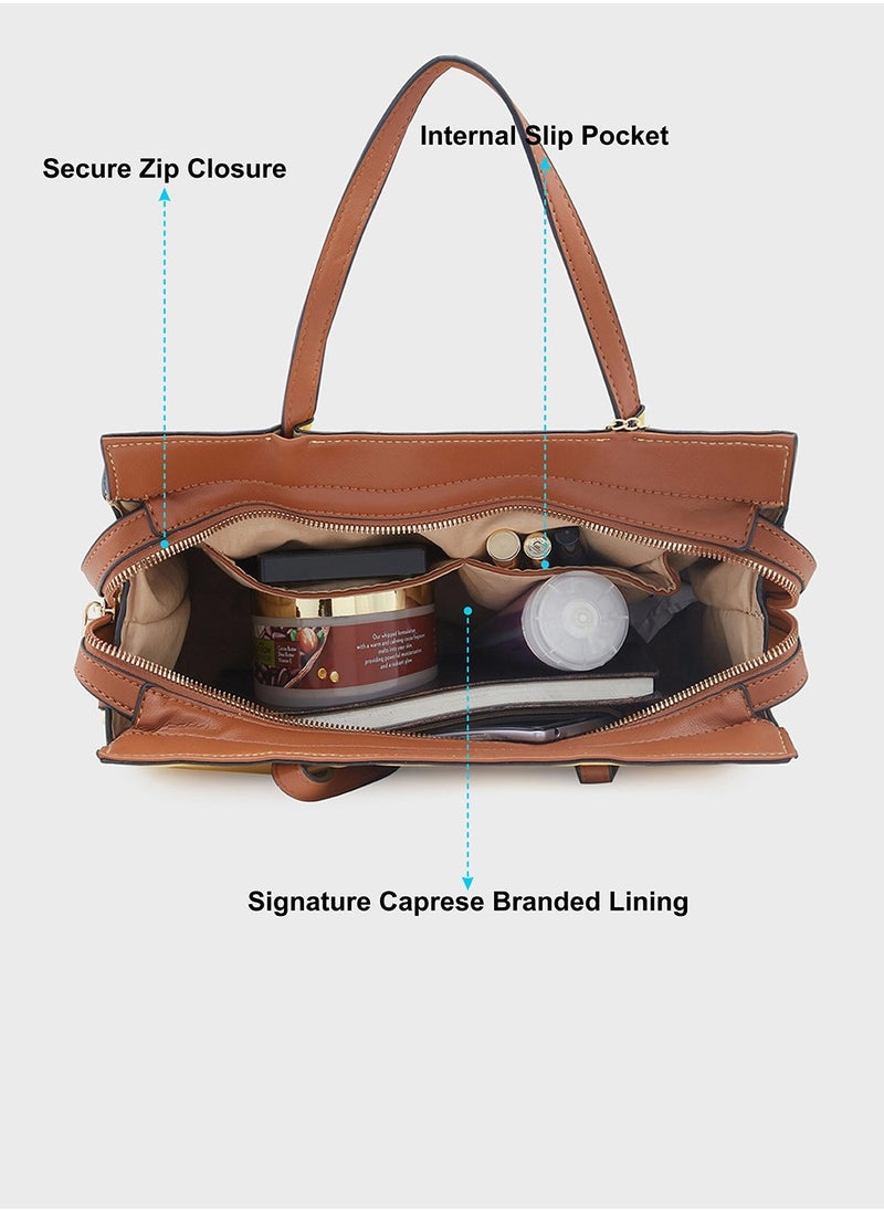 CAPRESE - CAPRESE-TIERA SATCHEL LARGE YELLOW - Image 1