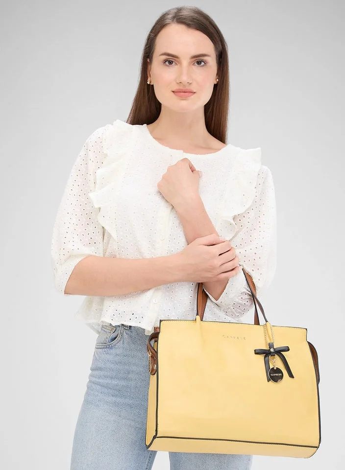 CAPRESE CAPRESE-TIERA SATCHEL LARGE YELLOW