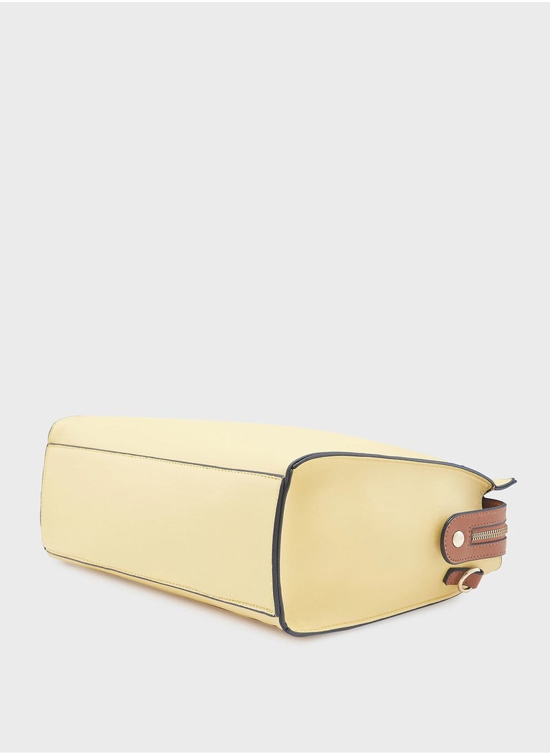 CAPRESE - CAPRESE-TIERA SATCHEL LARGE YELLOW - Image 1