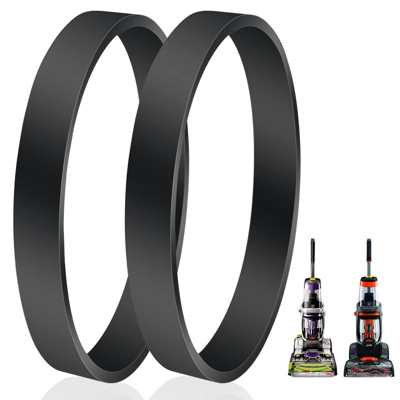 2 Pack Replacement Vacuum Belts for Bissell ProHeat 2X Revolution Pet Pro Carpet Cleaner Models 1548 1551 1986 1964 2007 2007P 1550 Series Part 1606428