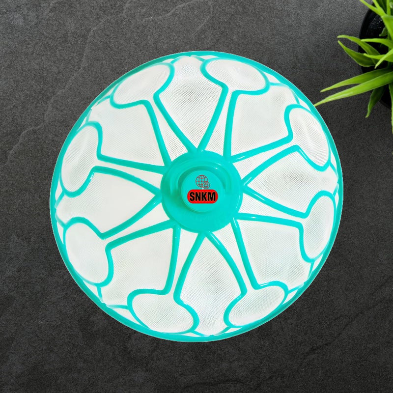 SNKM SNKM Plastic Food Cover Net Dome with Hanging Hook Big Size Round Net Kitchen Table | Flies Mosquitoes Insect Proof Dining Tables Covers (Large Size, 32 cm/12.5 Inch Green, Combo Pack of 2)  - Image 3