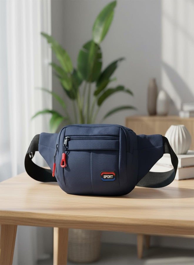 KARP Large Cross Body Fanny Pack Pockets,Gifts for Enjoy Sports Workout Traveling Running Casual Hands-Free Wallets Waist Pack Phone Bag Carrying All Phones (Blue) - Image 4