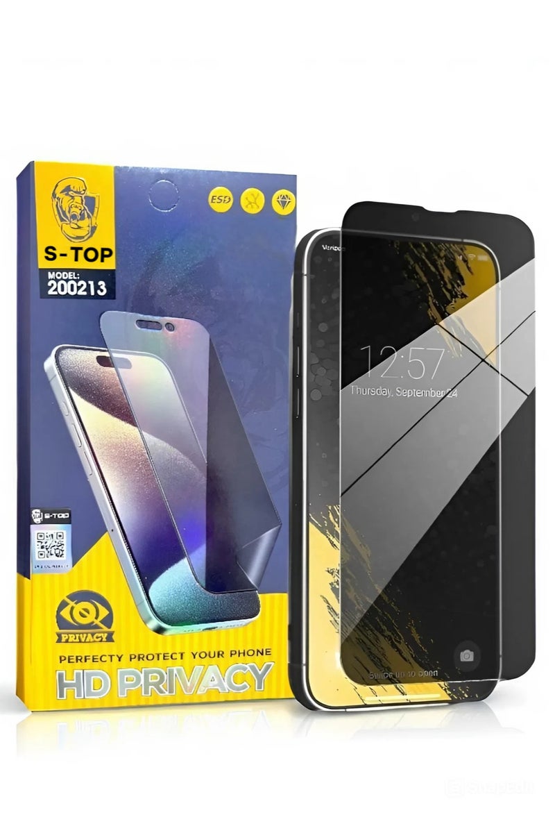 S-TOP Privacy Screen Protector for iPhone 16e, to Protect Privacy (For iPhone) from S-TOP, Maximum Screen Protector from Scratches and Breakage - Image 1