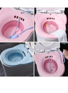 Hihonor Sitz Bath for Toilet Seat,Foldable Sitz Bath for Over The Toilet Postpartum Care, Hemorrhoids,Clean Skin in the Buttock Area, with Flusher, Comfortable Seating, Relieve Pain, Water Massage, Reusable  - Image 3