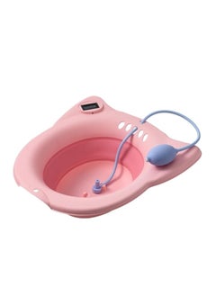 Hihonor Sitz Bath for Toilet Seat,Foldable Sitz Bath for Over The Toilet Postpartum Care, Hemorrhoids,Clean Skin in the Buttock Area, with Flusher, Comfortable Seating, Relieve Pain, Water Massage, Reusable  - Image 1