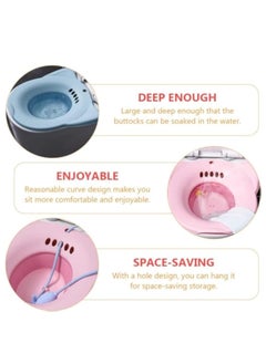 Hihonor Sitz Bath for Toilet Seat,Foldable Sitz Bath for Over The Toilet Postpartum Care, Hemorrhoids,Clean Skin in the Buttock Area, with Flusher, Comfortable Seating, Relieve Pain, Water Massage, Reusable  - Image 5