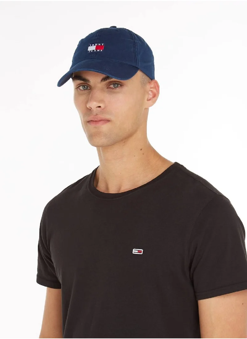 TOMMY JEANS Men's Heritage Badge Baseball Cap -  Pure organic cotton, Navy