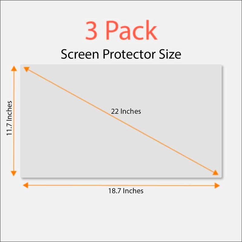 EZ-Pro Screen Protector Anti-Glare and Anti Finger Print Screen Protector (3 Pack) for 22 Inches Widescreen Desktop Monitor - Image 5