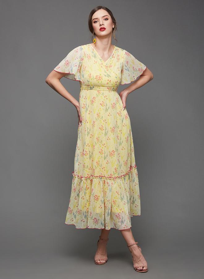 Miss Chase All-Over Floral Print Ruffled Hem Maxi Dress - Image 2
