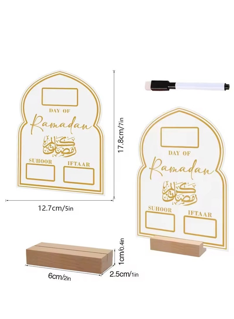 زينة مكتبية من الأكريليك لعيد الفطر المبارك العد التنازلي لعيد الفطر ديكورات منزلية - Image 1