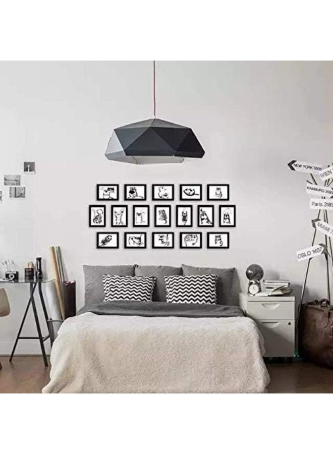 Decorhills DECORHILLS FRAMES & DECOR Picture Frame Set of 17, 5x7 Picture, Display Pictures 5x7 Without Mat, Multi Photo Collage for Wall or Tabletop Display Black  - Image 4