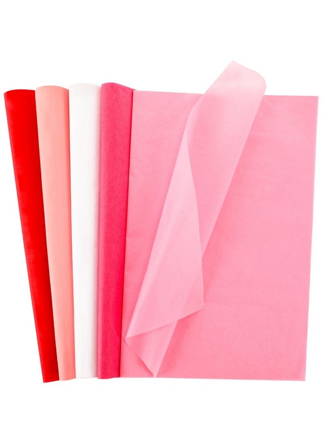 SANNIX 100 Sheets Pink Christmas Tissue Paper, Red Hot Pink Gift Wrapping Paper For Wedding Party Pink Fall Christmas Decor Diy Crafts Gift Packing 19.7 ×13.8 Inch (5 Colors) - Image 1
