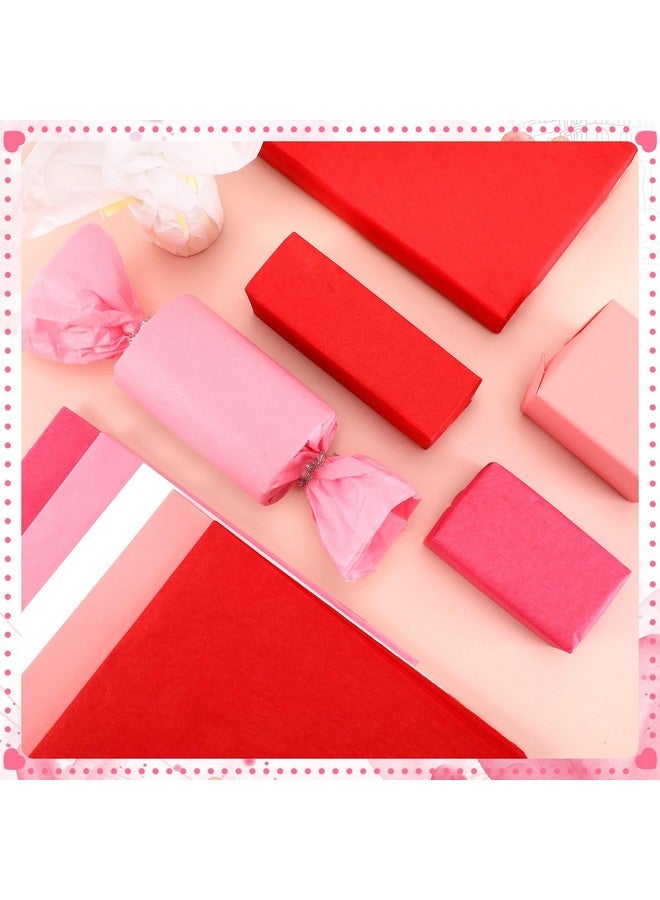 SANNIX 100 Sheets Pink Christmas Tissue Paper, Red Hot Pink Gift Wrapping Paper For Wedding Party Pink Fall Christmas Decor Diy Crafts Gift Packing 19.7 ×13.8 Inch (5 Colors) - Image 3