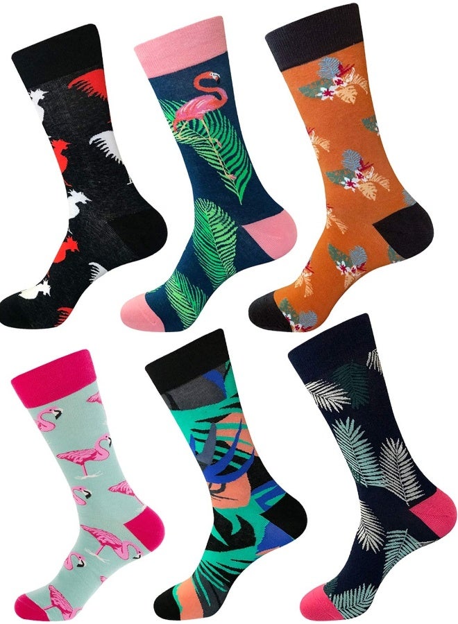 6 PCS Mens Funny Socks for Women Men Winter Crazy Fun Crew Novelty Socks - Image 3