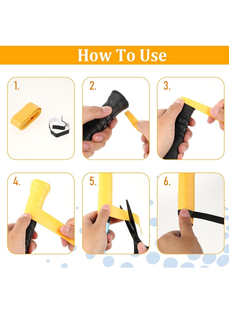 6pcs Outdoor Non-Slip Grip Tape for Tennis & Badminton Rackets, Sweat-Absorbent Overgrip Tape – Suitable for Badminton, Tennis, Squash, Pickleball, Fishing Rods & More | High Comfort, Non-Slip, Shock-Absorbent & Breathable | Enhances Hitting Performance, Versatile Sports Accessory - Image 5