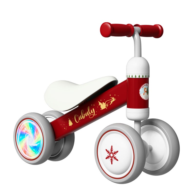 Cubuly Red Baby Balance Bike for 1-3 Year â€“ First Birthday Boy Girl Gifts 12-36 Month Mini Bike|Colorful Lighting Wheels|Ride on Toys |Toddler Balance Bike 1-3 Indoor/Outdoor - Image 1