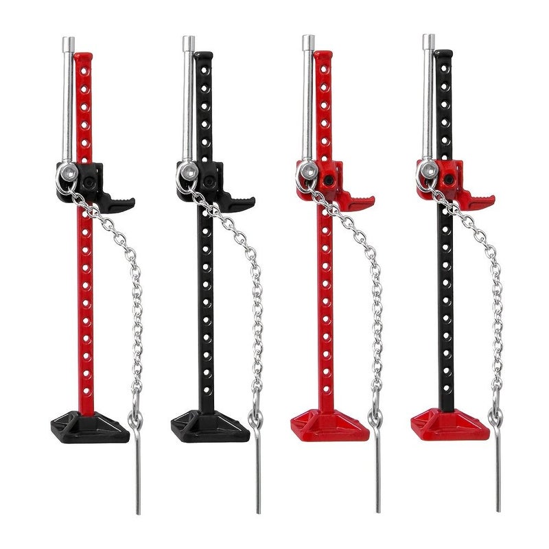 All Red RC Crawler Car Simulation Metal Monkey Bar Jack For 1 18 1 24 SCX24 SCX30 TRX 157 48 Inch Remote Control Model Car - Image 1