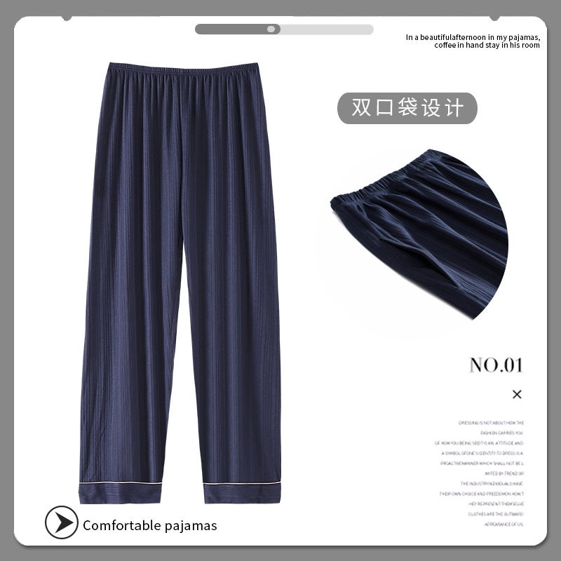Mens Cotton Lounge Pants with Pockets Spring AutumnMZY-322 MZY-322