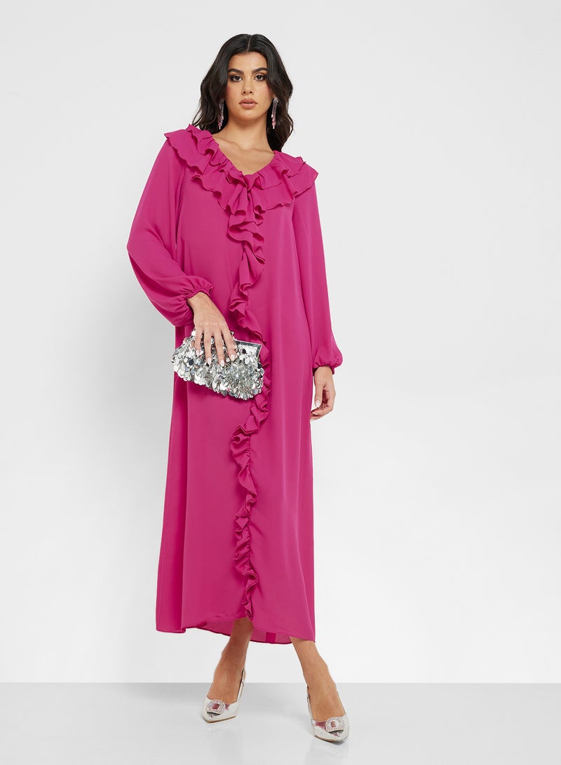 فيرو مودا فستان ماكسي مكشكش - Image 1