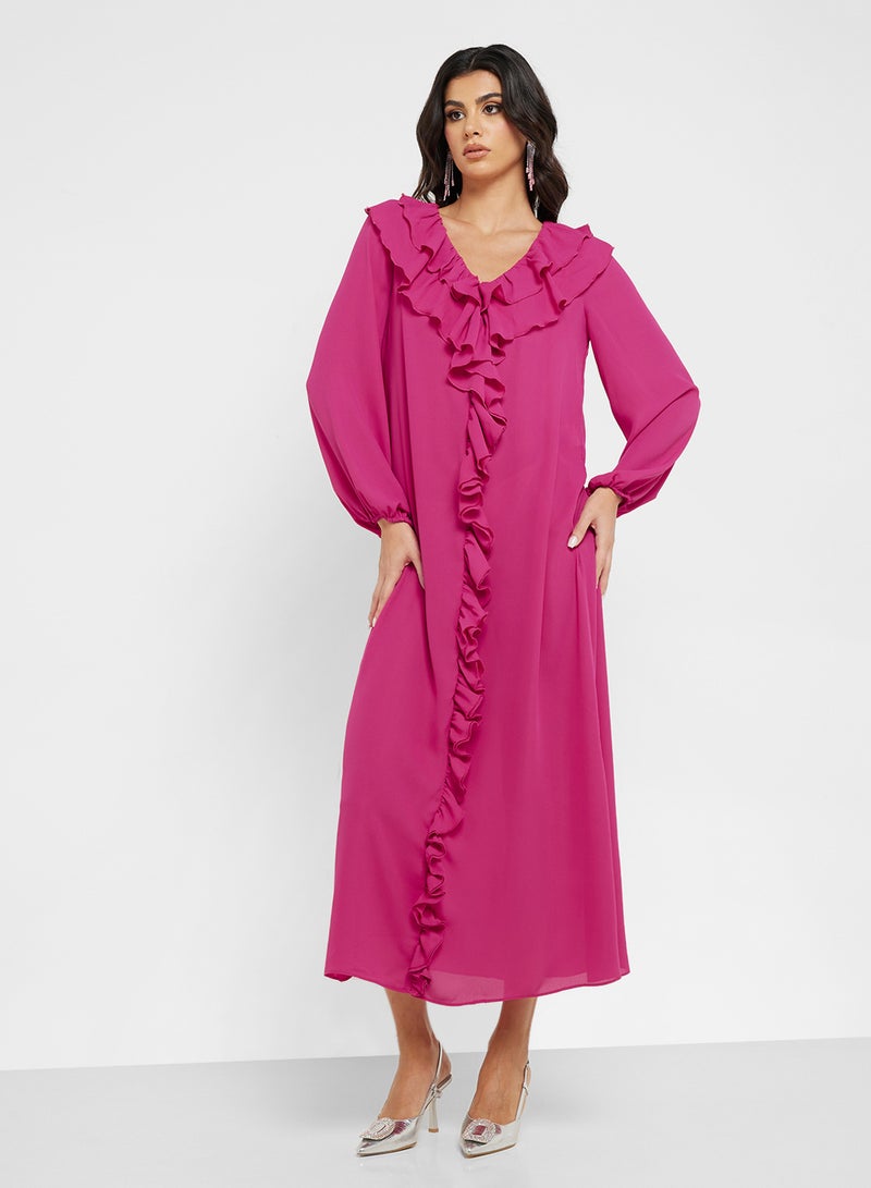 فيرو مودا فستان ماكسي مكشكش - Image 4