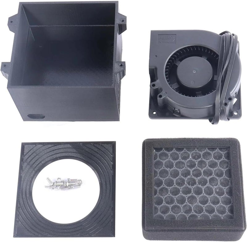 متوافق مع فلتر تنقية الهواء Blurolls HEPA 13، مناسب لمجموعة مراوح طابعات 3D Prusa Core One – يحتوي على كربون مفعّل للتحكم في الغبار والروائح (مع أجزاء مطبوعة). - Image 1