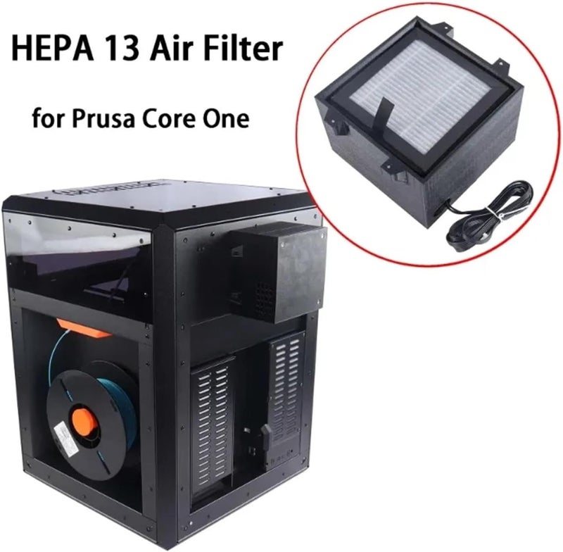 متوافق مع فلتر تنقية الهواء Blurolls HEPA 13، مناسب لمجموعة مراوح طابعات 3D Prusa Core One – يحتوي على كربون مفعّل للتحكم في الغبار والروائح (مع أجزاء مطبوعة). - Image 5