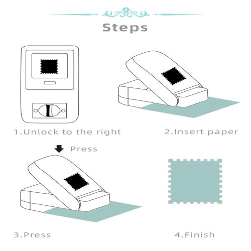 BBLING 1.5x1.25 inch Stamp Puncher Lever Type Paper Punching Machine, Used for Making Scrapbook DIY Card Making Crafts (Cannot Cut Fabric) - Image 4