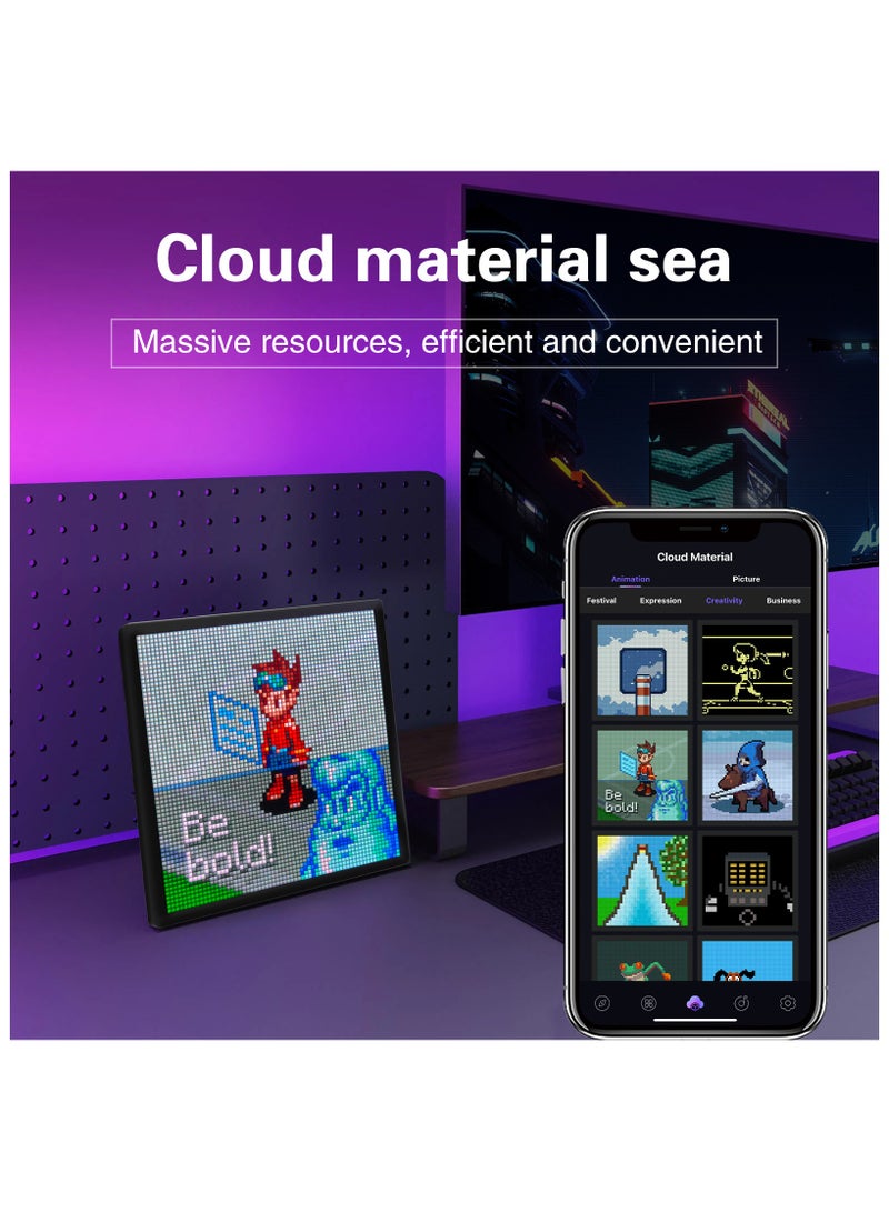 LED Pixel Display, 64x64 Programmable DIY Dynamic HD LED Screen with APP Control for Home Decoration, Business Advertisement  - Image 5