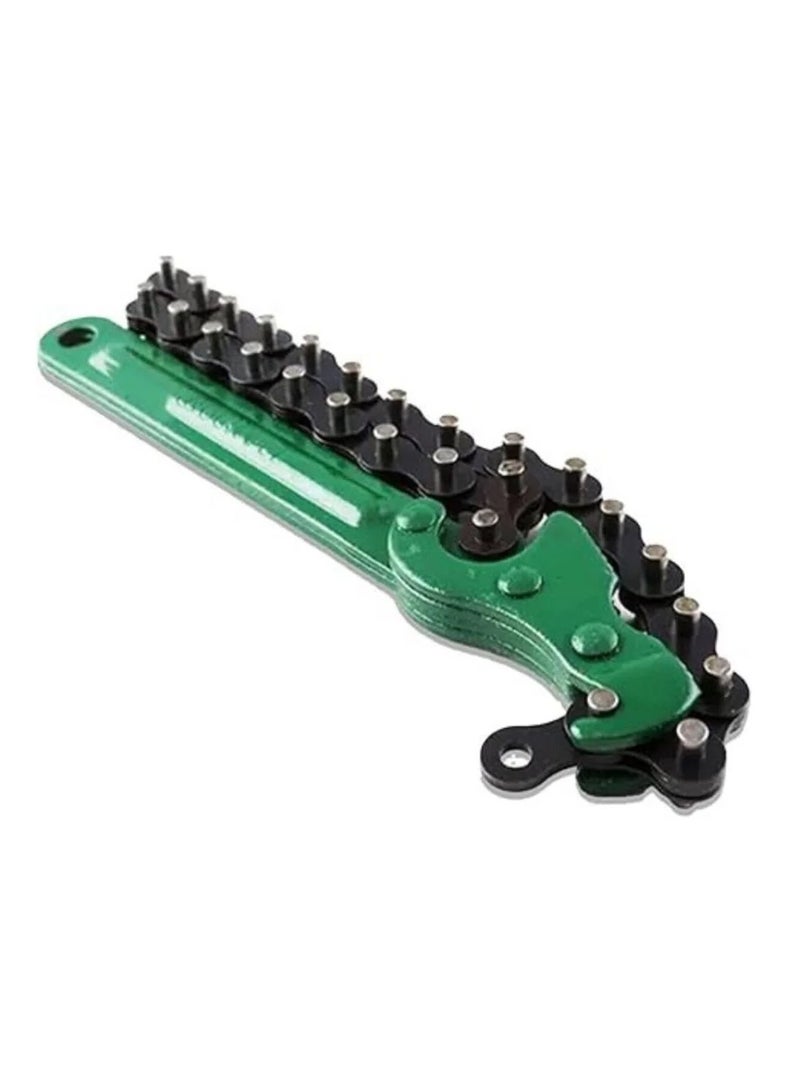 12"Chain Type Oil Filter Wrench–Heavy Duty Adjustable Chain Wrench Spanner Tool for Car - Image 1