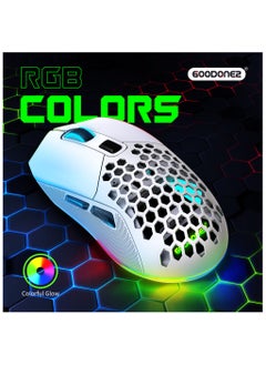 GOODONE2 G28 Dual mode Wireless Mouse, 2.4G + BT5.1 USB Computer Mouse with 6-Level Adjustable 4800 DPI, Ergonomic Grips, 6 Buttons Portable for PC, Chromebook, Mac  - Image 4