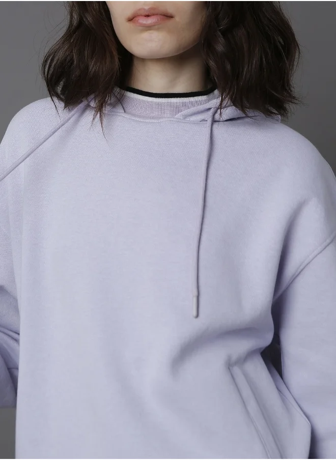 هاي ستار Women Lavender Sweatshirt
