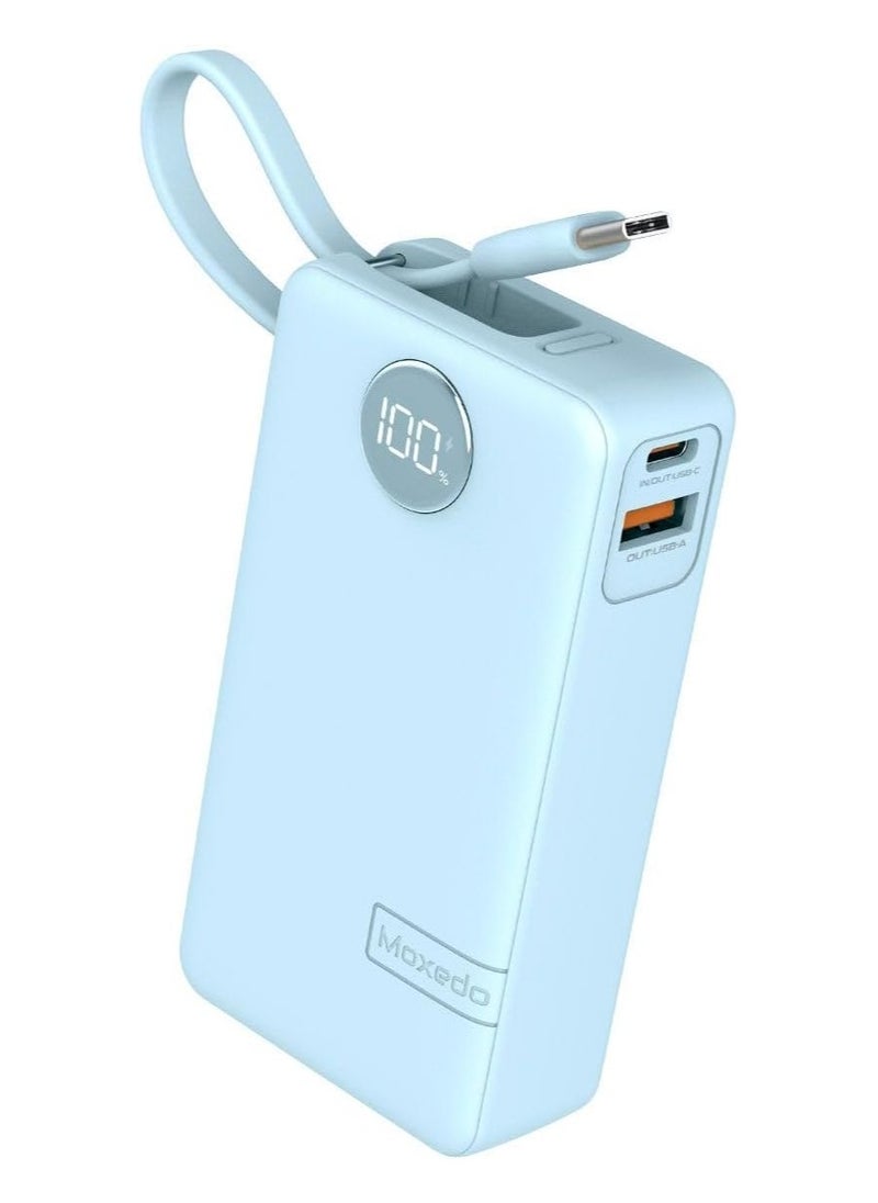 Moxedo Porta-Go+ Power Bank 10000 mAh 1 USB-C/ 1 USB-A Ports with Built-in USB-C Cable PD Fast Charging Compatible for iPhone 16/15 Series, Samsung, Huawei, Xiaomi, iPad - pzsku/ZC389F3B17CB0C16F5A8AZ/45/_/1737440874/ea9309f2-b9f0-4820-b43b-4894c25d0fce