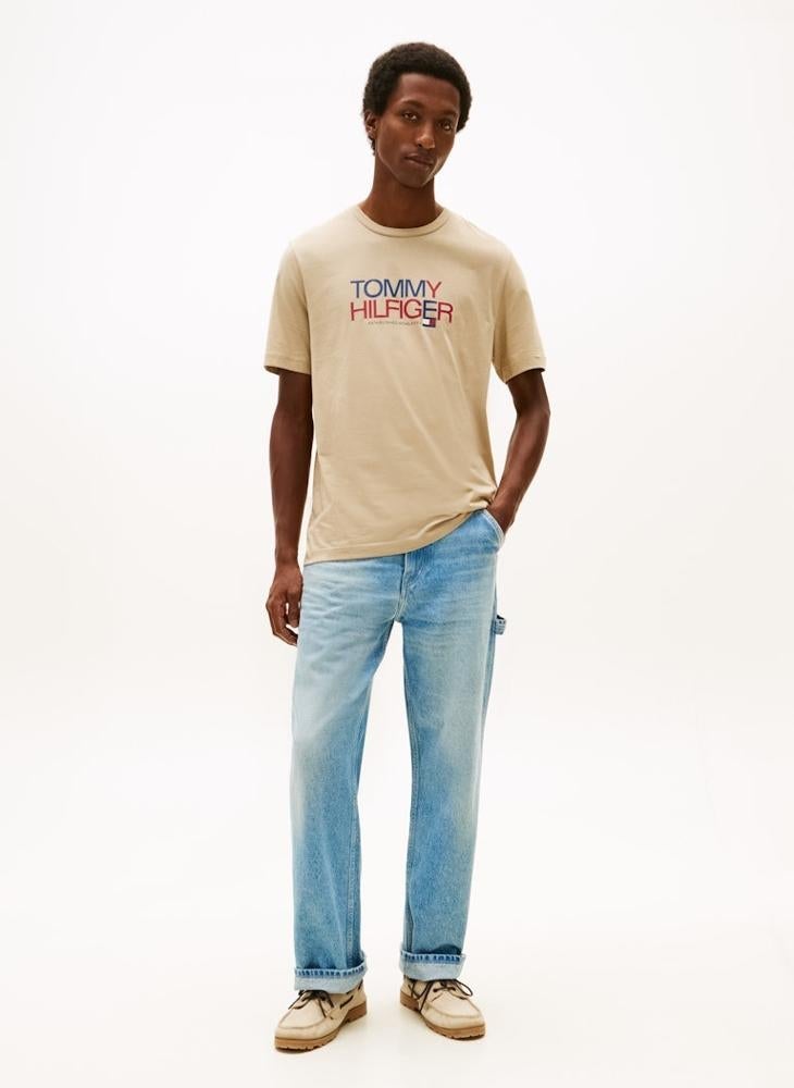 TOMMY HILFIGER Logo Graphic Crew Neck T-Shirt - Image 4