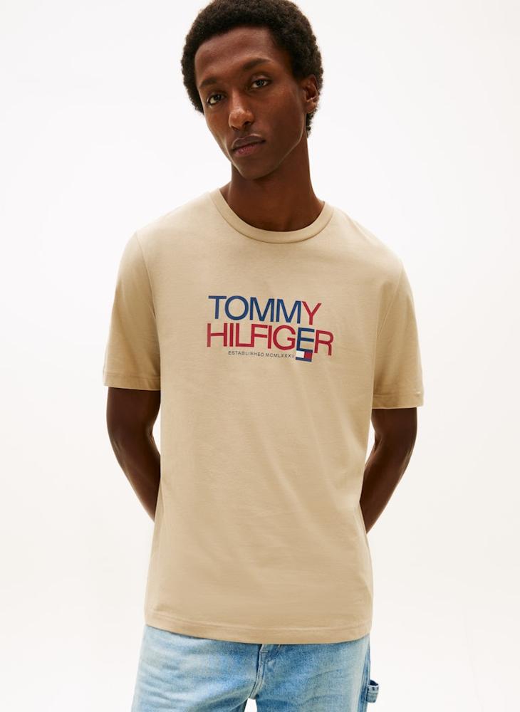 TOMMY HILFIGER Logo Graphic Crew Neck T-Shirt - Image 1