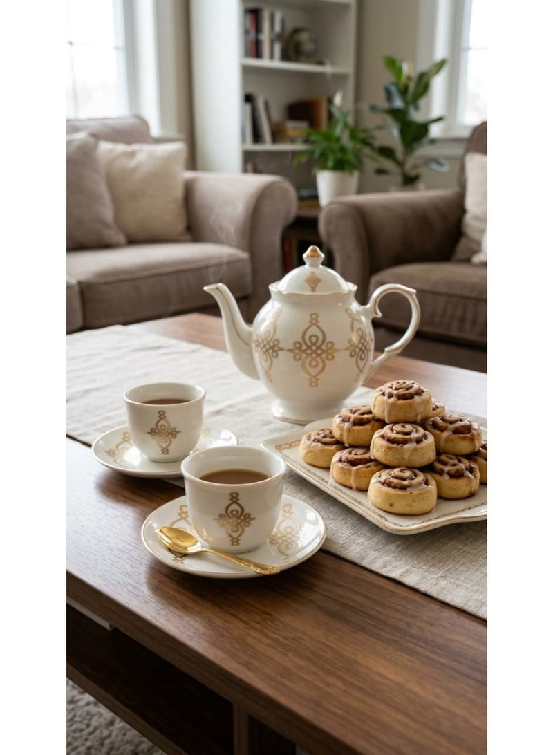 Luxury hospitality set - coffee cups and tea glasses with elegant designs. - Image 4