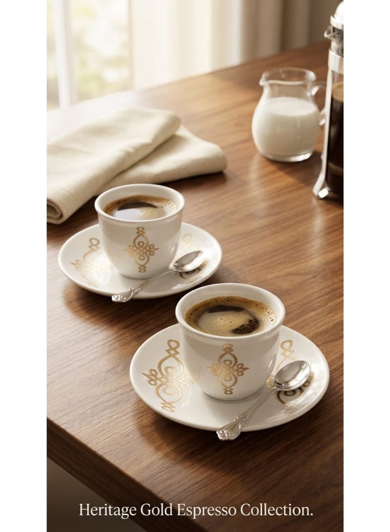 Luxury hospitality set - coffee cups and tea glasses with elegant designs. - Image 3
