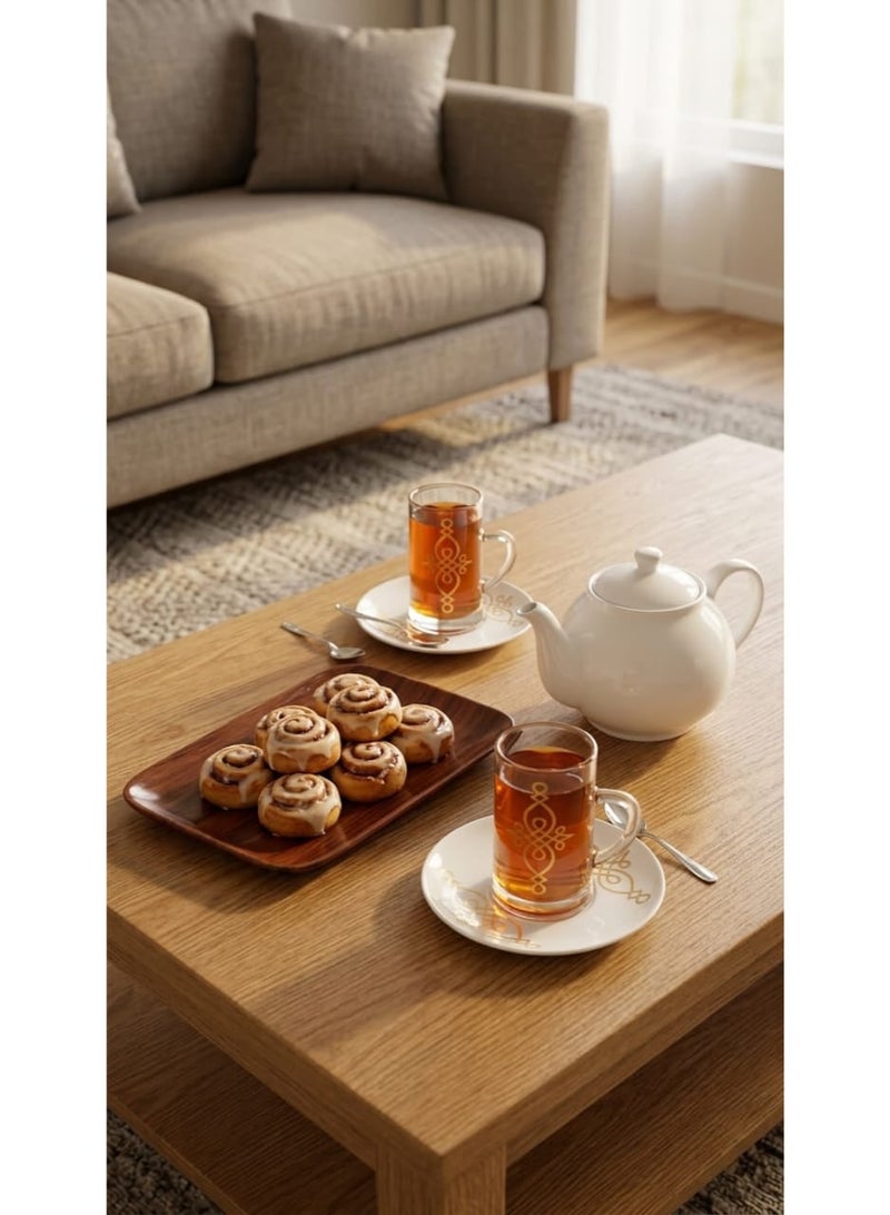 Luxury hospitality set - coffee cups and tea glasses with elegant designs. - Image 5