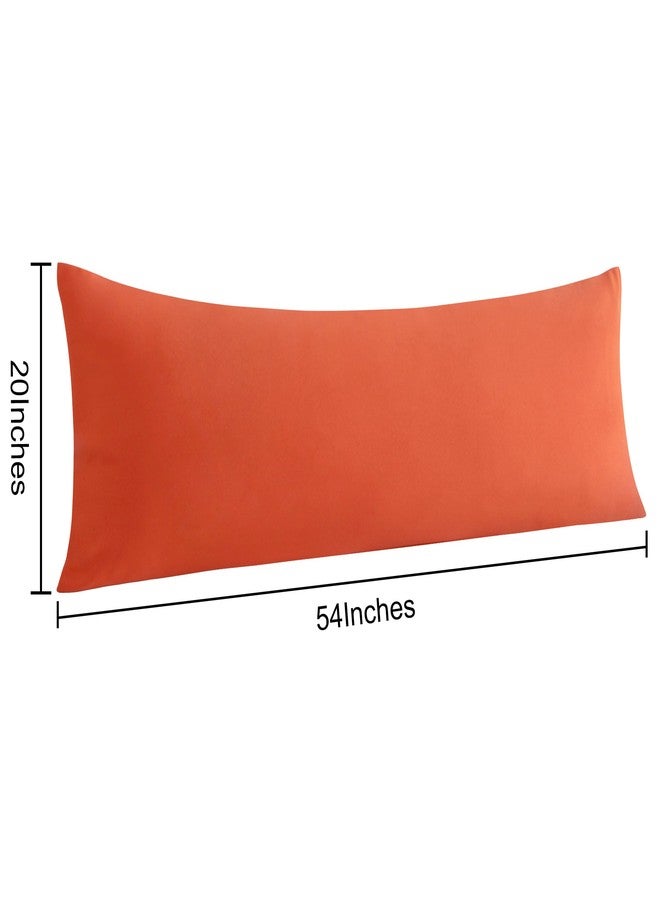 NTBAY Body Pillow Cases Set of 2, 2 Pack Brushed Microfiber 20x54 Pillow Cases, Soft, Wrinkle, Fade, Stain Resistant Brunt Orange Pillow Cases with Envelope Closure, 20x54 Inches, Brunt Orange - Image 5
