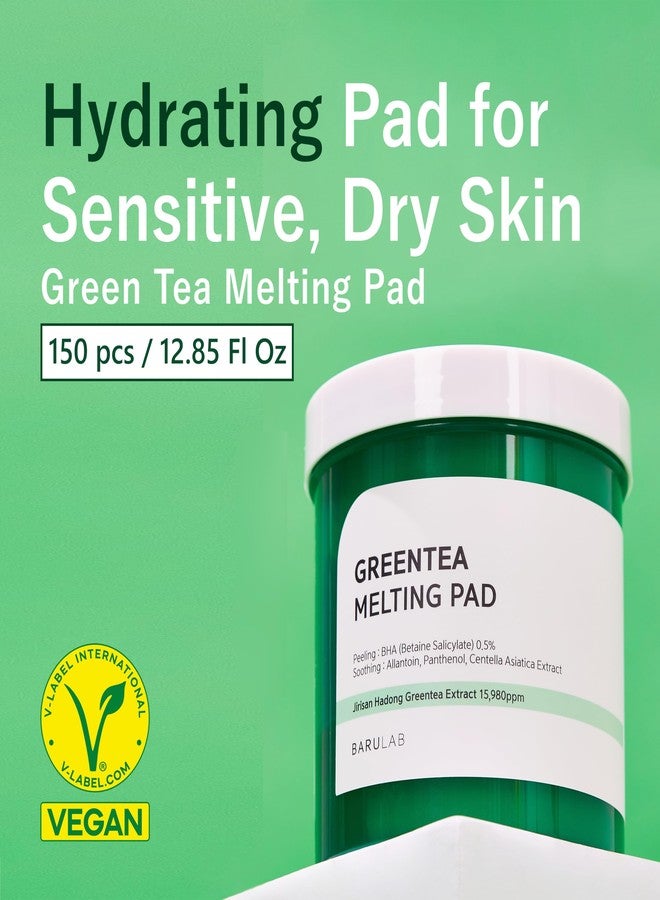 Barulab Green Tea BHA Melting Toner Pads w/Centella Asiatica - 150 Large Pads Soothing Hydrating Moisturizing 13 Oz | All Skin Types | Anti-blemish Daily Care Gentle Mild Peeling Exfoliating Korean Skincare - Image 2