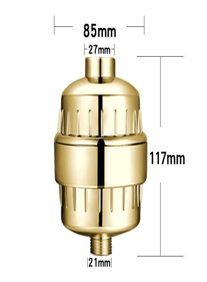 WaterCharm Golden High Output Revitalizing Shower Filter - Reduces Dry Itchy Skin, Dandruff, Eczema, and Dramatically Improves The Condition of Your Skin, Hair and Nails - Chrome - Image 2