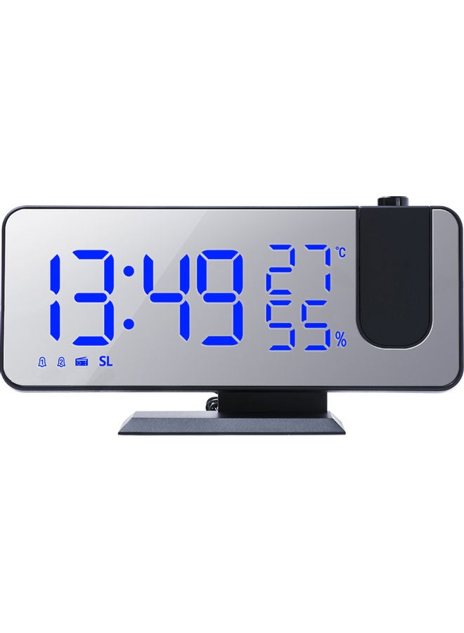 Loquat Alarm Clock With Mirror Surface Projector Black/Blue 19.5x4.8x10.5cm - Image 1