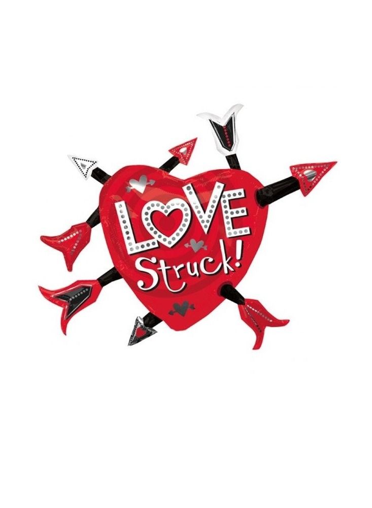 Qualatex Large Shape Love Struck XL 35in Foil 