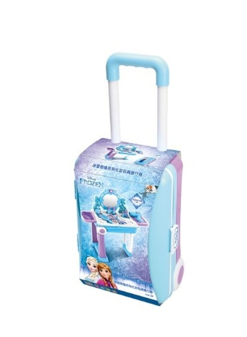 Disney مجموعة ألعاب السفر الجمالية 2 في 1 من ديزني فروزن | آنا / إلسا | مجموعة ألعاب الزينة | لعب تمثيلي | تصميم أزياء | مجموعة مكياج | هدية للأطفال - Image 2