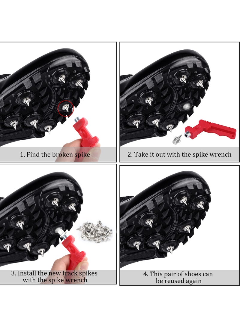 KASTWAVE - Spike Replacement Spikes, Track and Field Spikes Golf Shoes Cross Country Spikes with Spike Wrench for Sprint Sports Sprint Track Shoes Training (110 Pcs) - Image 1