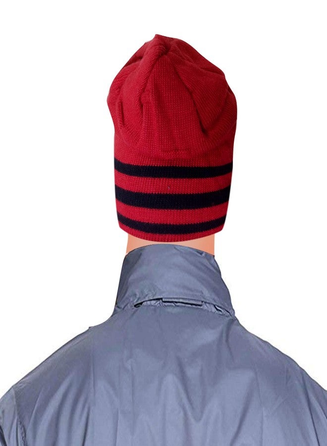 Cap Boy's Designer Beanie (Red) - Image 2