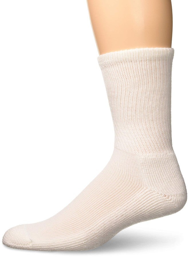 Thorlos Unisex GX Golf Padded Crew Sock, White, Large